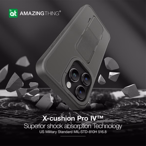 Amazing Thing Matte Pro Mag Suojakuori 12FT IP156.7PMPBK iPhone 15 Pro Max:lle musta