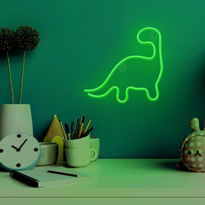 Neon LED valo DINOSAUR vihreä NNE01 Neolia