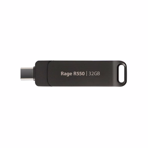 USB-muistitikku PATRIOT Rage R550 32GB 100 MB/S USB A+C kääntyvä (PE32GR550DSAD) musta