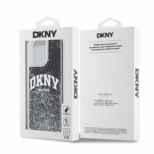 DKNY Liquid Glitter Big Logo Suojakuori iPhone 13 Pro Max:lle - musta