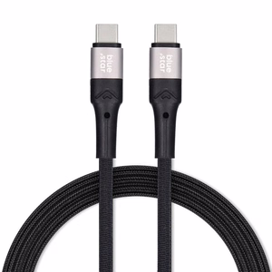 Kaapeli USB C - USB C Blue Star 3A 60W PD QC4.0 punoksella 2 m TFK-DC-004 musta