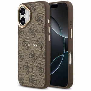 GUESS 4G PU Classic Logo MagSafe -suojakuori iPhone 17 - ruskea