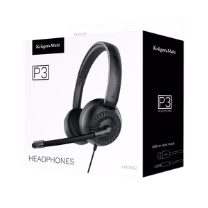 Kruger&Matz P3 USB-tietokonekuulokkeet mikrofonilla