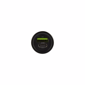 Maxlife MXCC-04 PD QC autolaturi 1x USB-C 1x USB 20W musta + USB-C - Lightning -kaapeli 27W