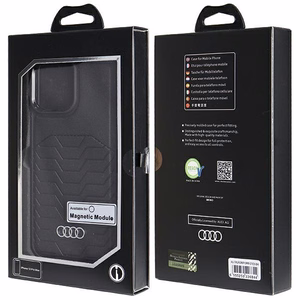 Audi Tekonahkainen Suojakuori MagSafella iPhone 13 Pro Maxille - musta