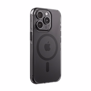 Crong Clear MAG Pro MagSafe suojakuori iPhone 15 Pro -laitteelle, musta