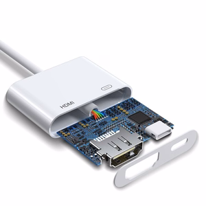 Joyroom S-H141 -adapteri Lightning (uros) - HDMI FullHD 1080p 60Hz (naaras) / Lightning (naaras) - valkoinen