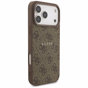 Guess 4G Ring Classic Logo MagSafe suojakuori iPhone 17 Pro Max:lle - ruskea
