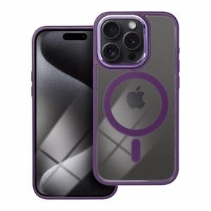 Suojakuori iPhone 15 PRO:lle Color Edge Mag Cover yhteensopiva MagSafe violetti
