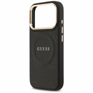 GUESS Suojakuori IPHONE 17 Pro MagSafe GUHMP17LPSAMSECK (PU W/ Peony Hot Stamp) musta