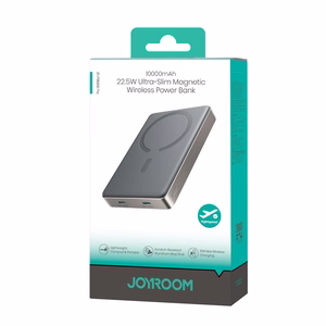 Joyroom JR-PBM08 Pro 22,5 W 10000 mAh varavirtalähde langattomalla latauksella ja 2 x USB-C-liitännällä – titaani