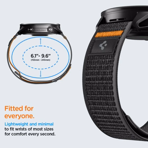 Spigen Athlex Airna Garmin Quick Release 22 mm -ranneke, musta ja oranssi