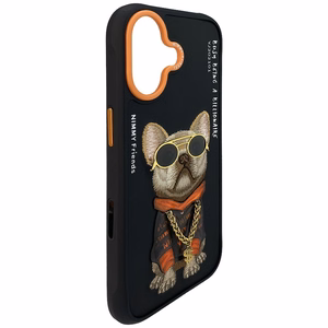 NIMMY Suojakuori GLASSES COOL DOG iPhone 17:lle - musta