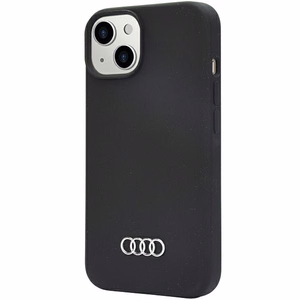 Audi Silikoninen Suojakuori iPhone 14 6.1 musta/musta kova kuori AU-LSRIP14-Q3/D1-BK