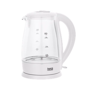 TEESA sähköinen lasivedenkeitin, 2200 W, valkoinen, 1,7 l