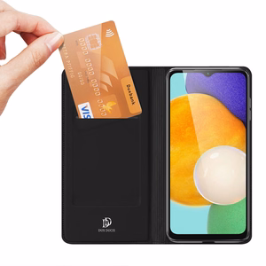 Dux Ducis Skin Pro kotelo Samsung Galaxy A14 4G / 5G lompakkoläppäkotelo jalustalla musta