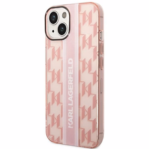 Karl Lagerfeld KLHCP14MHKLSPCP iPhone 14 Plus 6.7 "kovakotelo vaaleanpunainen / vaaleanpunainen Mono pystysuora raidoitus