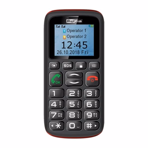 Maxcom MM 428 L GSM -matkapuhelin, musta ja punainen