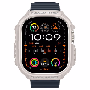 Spigen Rugged Armor kotelo Apple Watch Ultra 1 / 2 (49mm) - beige