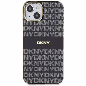 DKNY IML Mono ja Raita MagSafe Suojakuori iPhone 15 Plus / 14 Plus:lle - musta