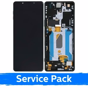 LCD-näyttö yhteensopiva Sony Xperia 1 III musta (Service Pack)