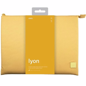 Uniq Lyon vedenpitävä RPET suojakuori 14" kannettavalle tietokoneelle - keltainen