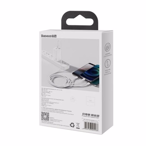 Kaapeli Baseus Superior USB - microUSB+Lightning+Type-C 3.5A 1,5m valkoinen CAMLTYS-02
