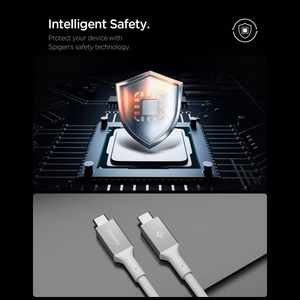 Spigen Essential EB10015CC USB-C / USB-C 100W 150cm Kaapeli - Valkoinen
