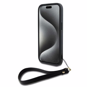 DKNY Wrist Strap Stock Logo Suojakuori iPhone 14 / 15 / 13:lle - Musta