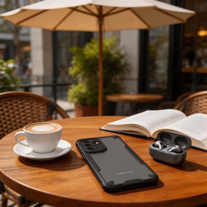 Tech-Protect Rugged Shield -suojakuori Samsung Galaxy A57 5G:lle - läpikuultava musta