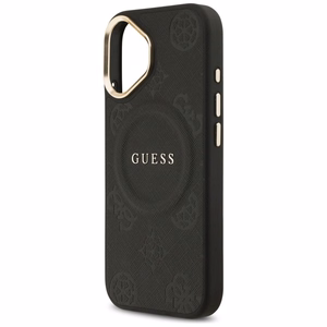 GUESS Suojakuori IPHONE 17 MagSafe GUHMP17SPSAMSECK (PU W/ Peony Hot Stamp) musta
