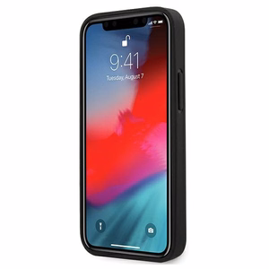 Ferrari FESNECHCP12SBK iPhone 12 mini 5.4" musta/musta kovakotelo On Track PU Hiili