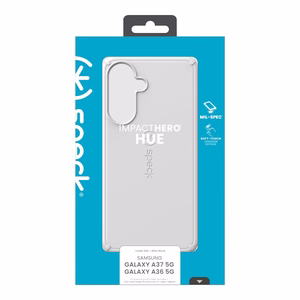 Speck ImpactHero Hue -suojakuori Samsung Galaxy A37 5G / A36 5G -puhelimelle, hiekanharmaa