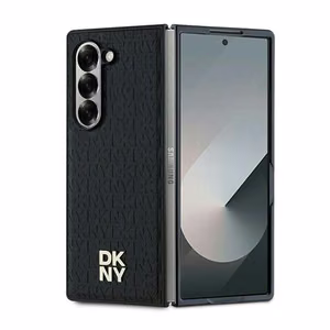 DKNY Repeat Pattern Stack Logo Suojakuori Samsung Galaxy Z Fold6:lle - Musta