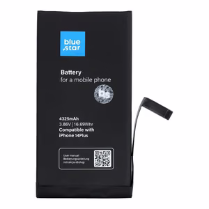 Akku iPhone 14 PLUS:lle 4325 mAh Blue Star HQ