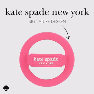 Kate Spade New York Magnetic Loop Grip -magneettinen MagSafe-sormipidike puhelimelle, Pom Pom Pink