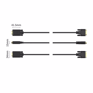 Orico XD-DITV DVI 24+1–VGA, Full HD-kaapeli, 5 m – musta