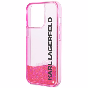 Karl Lagerfeld KLHCP14XLCKVF iPhone 14 Pro Max 6.7 vaaleanpunainen / vaaleanpunainen kovakuori Liquid Glitter Elong