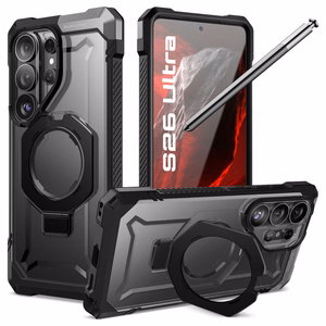 Supcase UB Grip Mag MagSafe Suojakuori Samsung Galaxy S26 Ultralle - Musta