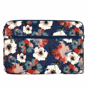 Wonder Sleeve Laptop 13-14 inches blue and camellias