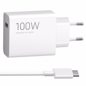 Seinälaturi Xiaomi MY-19-ER, 100W, 6.1A, 1 x USB-A, USB-C-kaapelilla, valkoinen BHR095VEU