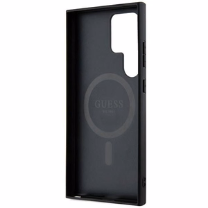 Guess suojakuori Samsung S24 Ultra MagSafe-yhteensopiva GUHMS24LG4GFRK 4G Ring classic logo musta