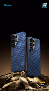 Benks Magnetic Armor Air Grid Kevlar suojakuori metallikehys 600D A050 Samsung Galaxy S26 Ultra:lle sininen