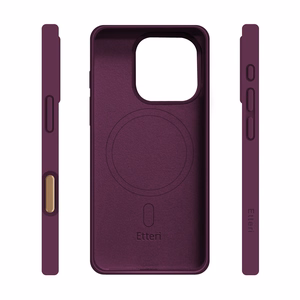 Etteri Silicone Mag -suojakuori iPhone 16 Pro Max 6,9 tuumaa -malleille, tumma kirsikanpunainen