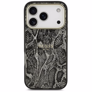 Guess Python Pattern MagSafe -suojakuori iPhone 17 Pro - musta