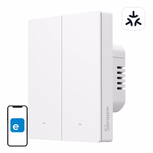 SONOFF M5-2C-80W Wi-Fi Matter älykäs seinäkytkin (2-kanavainen, kehykseen)