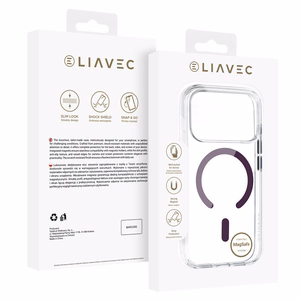 Liavec Pure suojakuori Iphone 17 Pro/18 Pro -puhelimelle, violetti (kameran ohjauspainike)