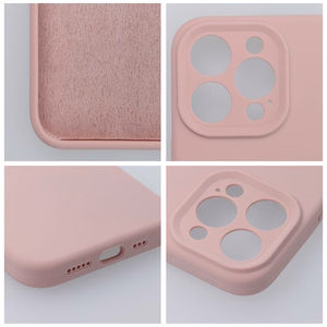 Suojakuori iPhone 14 Silikoni 2mm puuterinvaaleanpunainen