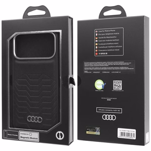 Audi GT Synteettinen Nahkainen MagSafe Suojakuori iPhone 17 Pro Max:lle - Musta