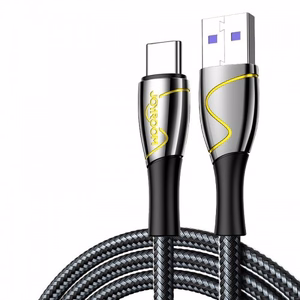 USB-kaapeli Joyroom Mermaid Series musta Type-C 120cm (enintään 5A)